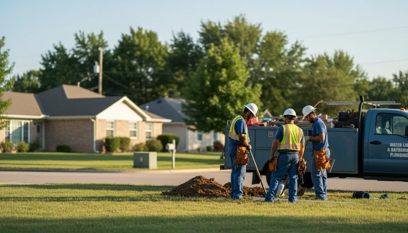 Residential water line and bathroom plumbing service in Cassoday, KS